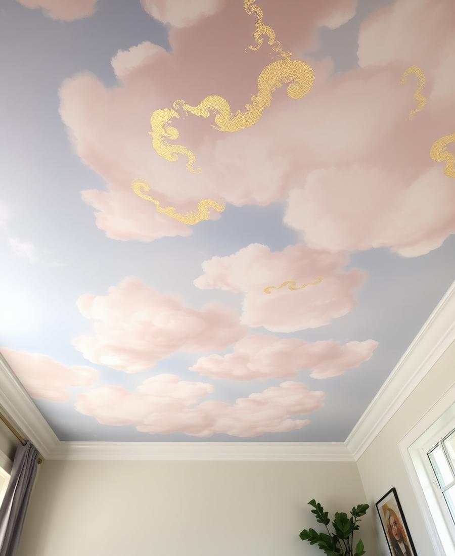 Painted sky ceiling — conceptual studio visual
